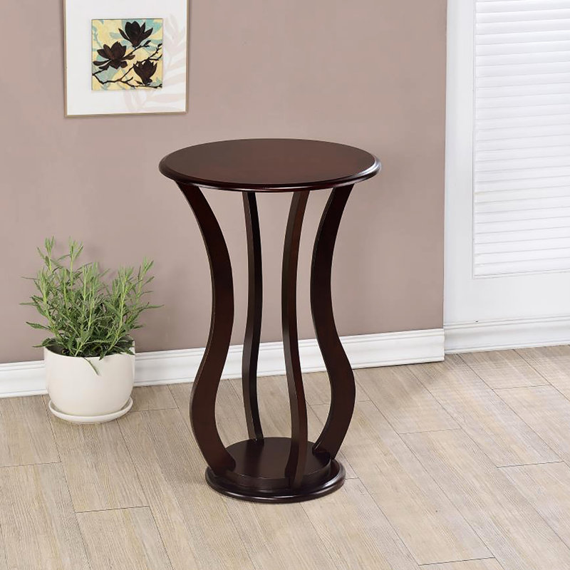 Table d'appoint Glorious Cherry, Plateau en cerisier / base en cerisier
