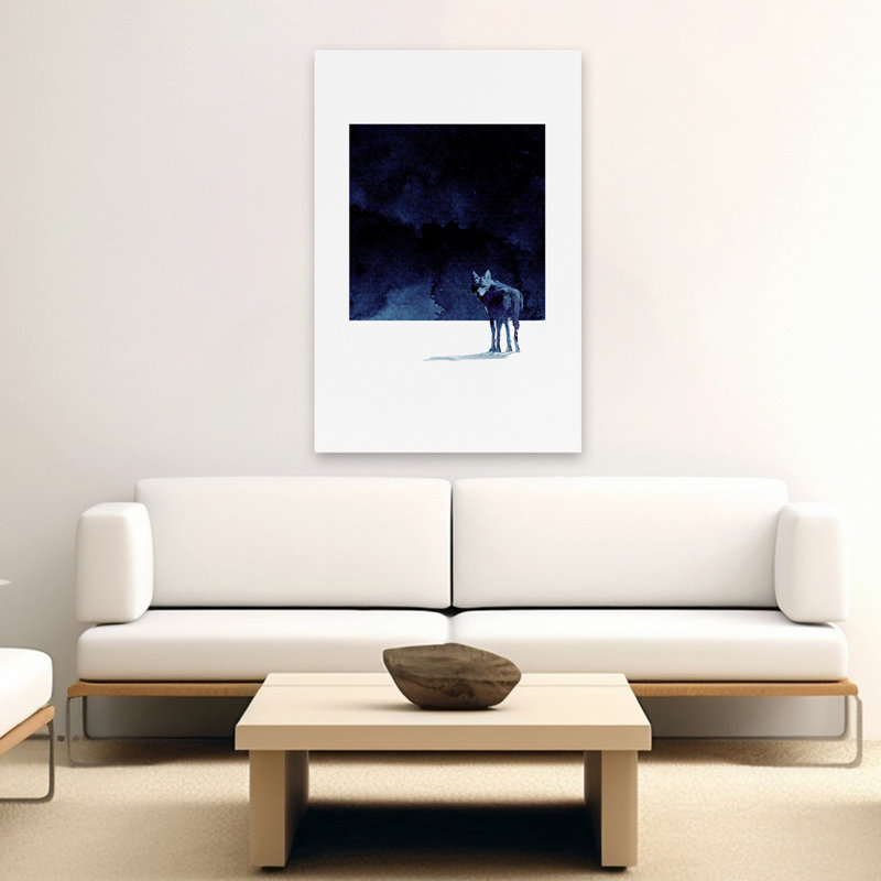 «I Am Going Back - Art animaux fantastiques, surréalisme et loups», H 60 po x l 40 po