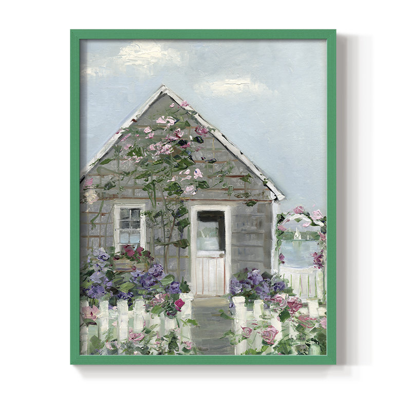 Coastal Cottage I, reproduction encadrée - bois massif, H 30 po x l 24 po, Vert