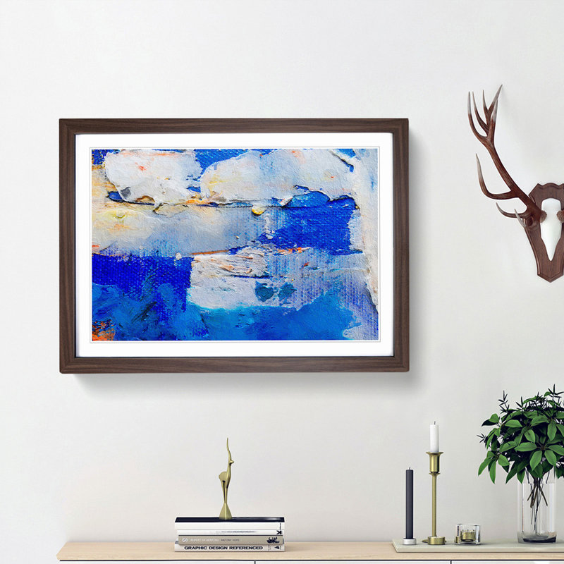 Abstract Vol.153 by S.Johnson - Framed Print, Walnut Framed, 33cm H x 45cm W x 2cm D