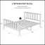 Structure de lit plateforme en métal avec tête et pied de lit, structure en métal robuste, rangement sous le lit, aucun sommier nécessaire-1904072027