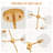 5-Light Dimmable Modern Sputnik Glass Chandelier