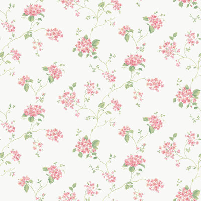 Miniatures 3 Collection Hydrangea Trail Wallpaper Roll