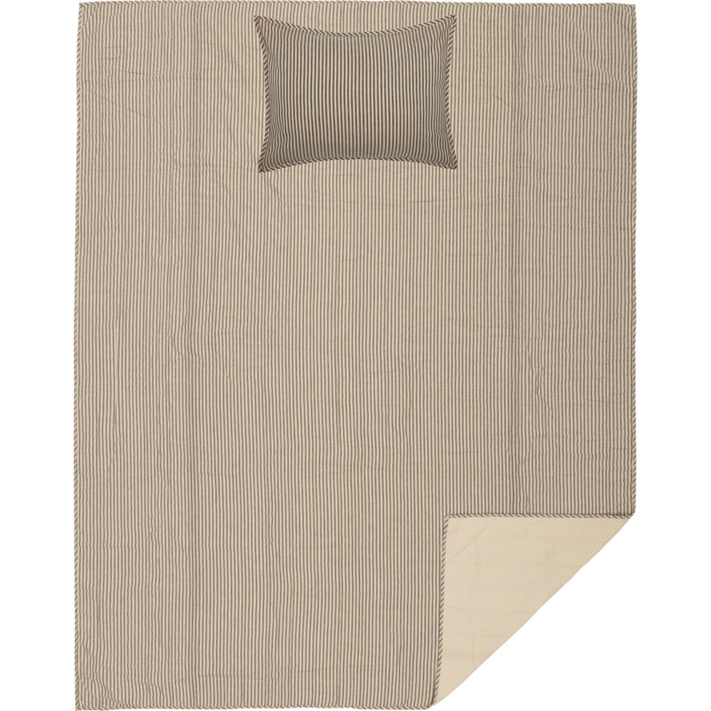 Ensemble de courtepointe réversible Sawyer Mill, Courtepointe simple et 1 taie décorative