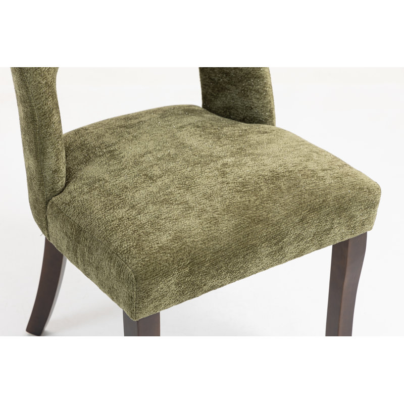 Chaises de salle à manger rembourrées Torlyx, Green