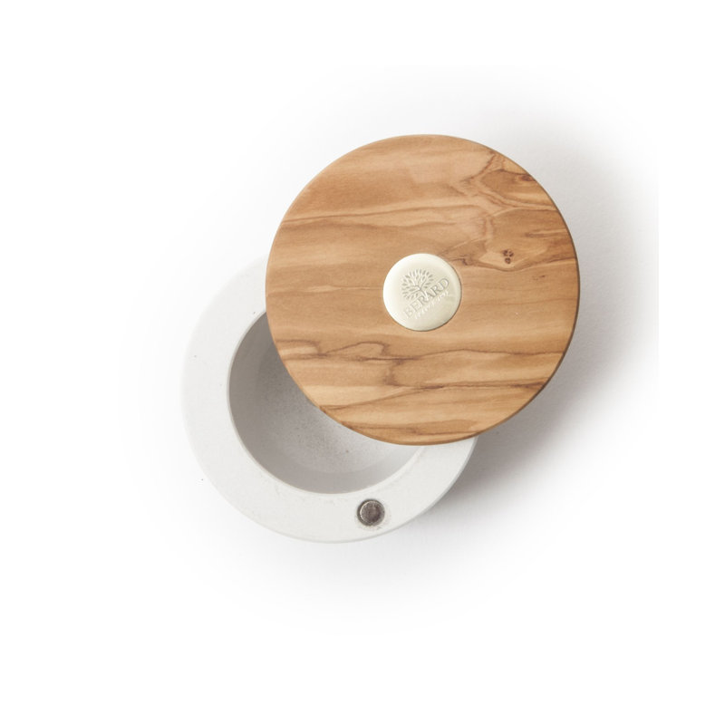 Salière en bois d'olivier Berard France Millenari, Blanc