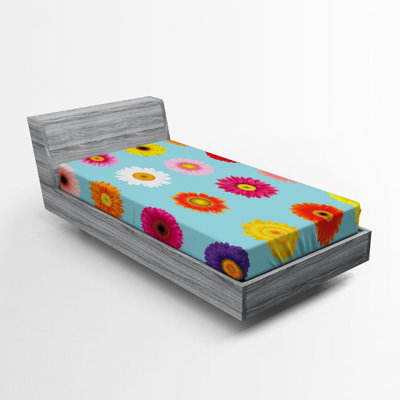 Microfiber Floral Fitted Sheet