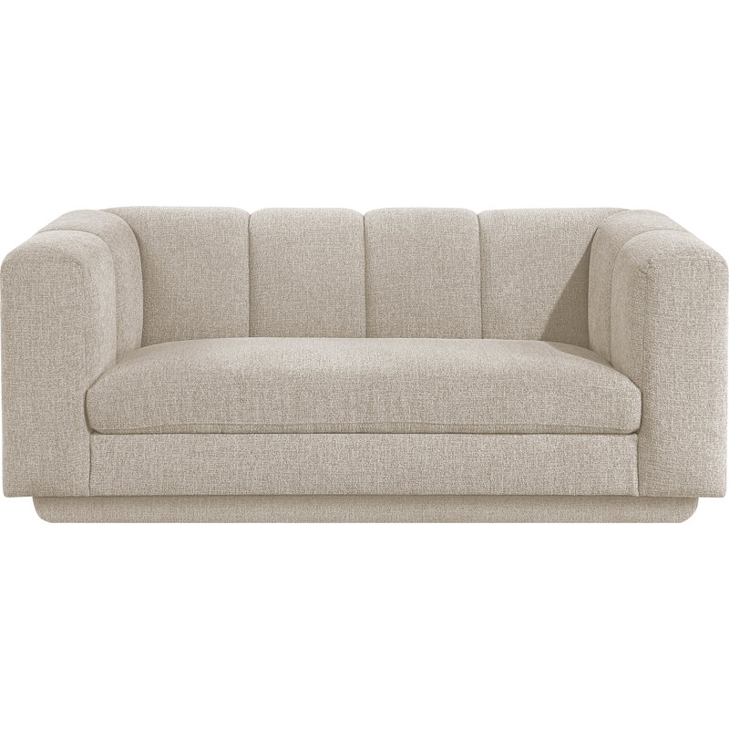 Causeuse en tissu 70,25 po Chiquita, Tissu beige