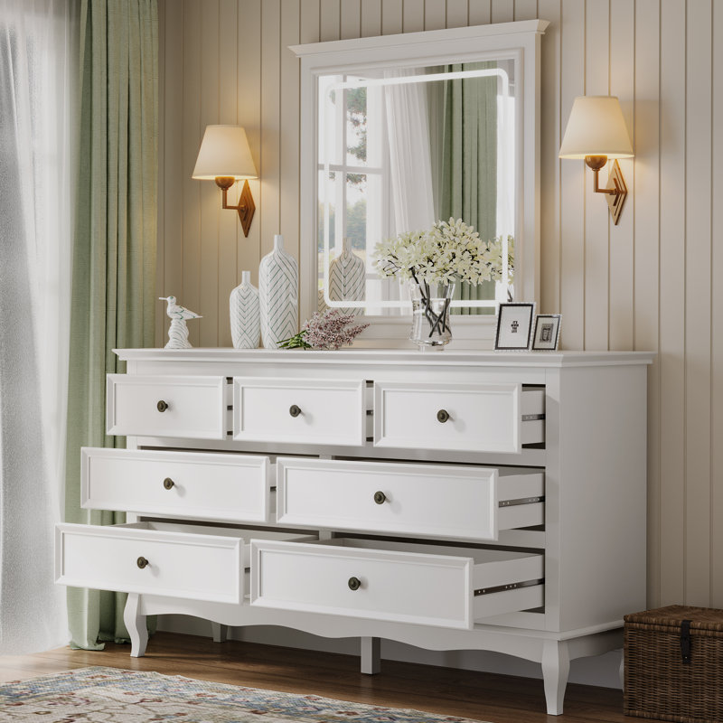 Commode 7 tiroirs avec miroir