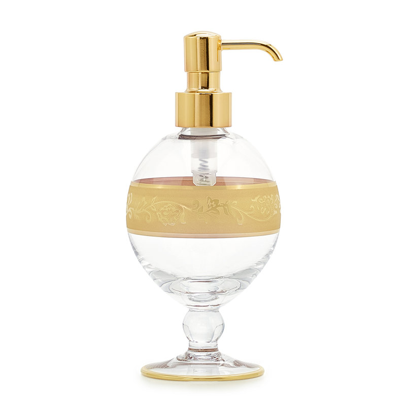 Distributeur de savon Bellino, Transparent / Doré