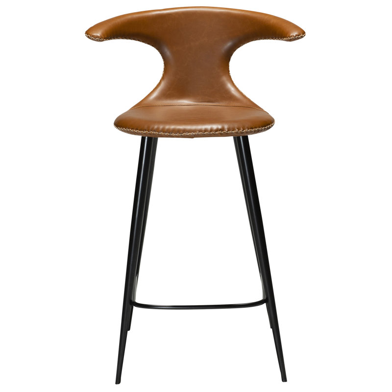 Flair Upholstered Counter Stool with Metal Frame, Light Brown