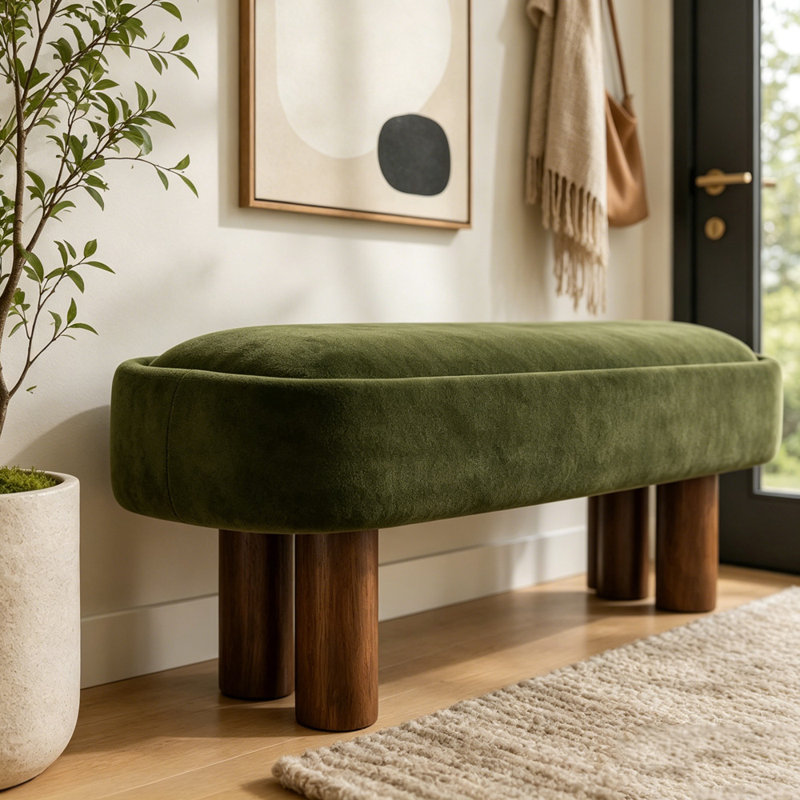 Banc rembourré 51,57 L, Vert
