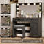 Coiffeuse, coiffeuse avec grand miroir et 11 lumières à DEL réglables en luminosité, coiffeuse avec 3 tiroirs, coiffeuse pour femme