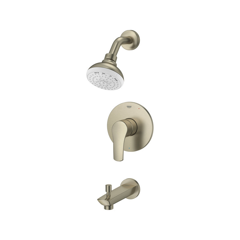 Eurosmart® Tub/Shower Faucet with Rough-in Valve, Brushed Nickel