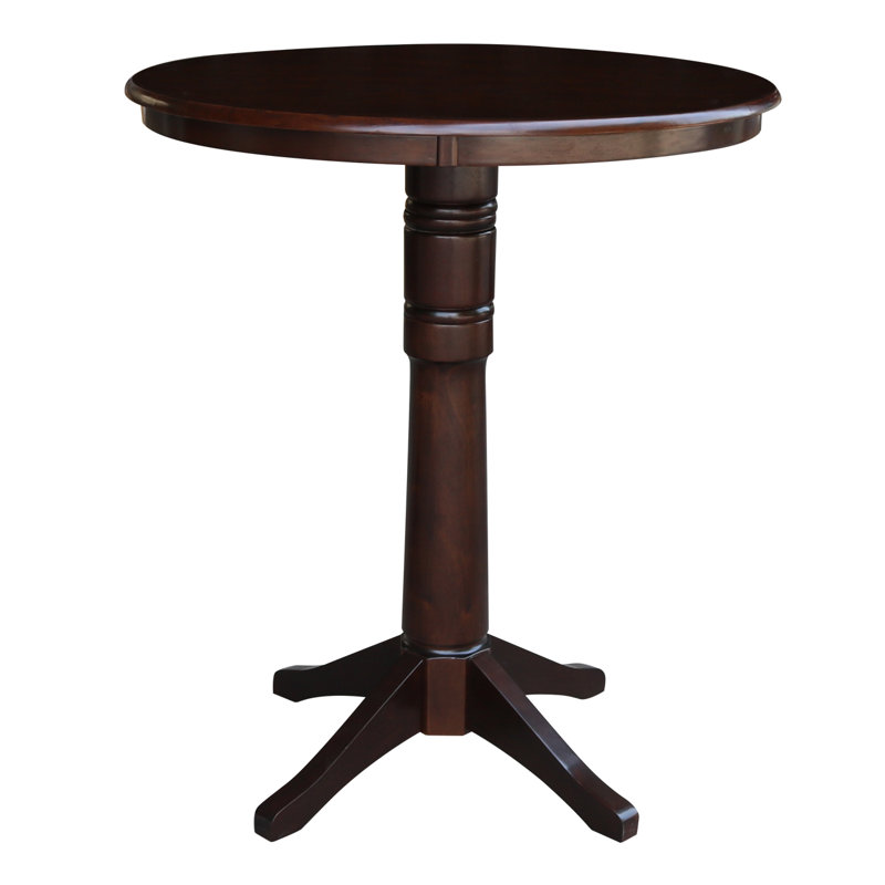 Table de salle à manger Craighead, H 41,9 po x L 36 po x l 36 po, Moka riche