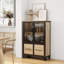 Armoire de rangement moderne avec 4 portes en fer et tablette réglable-1277451089