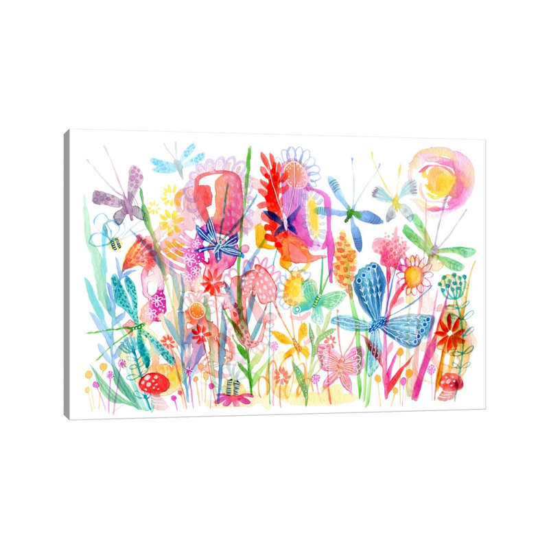 Butterfly Grass by Stephanie Corfee - Gallery-Wrapped Canvas Giclée on Canvas, 20.32 cm H x 30.48 cm W, Canvas