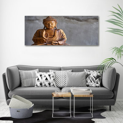 Wooden Buddha - Wrapped Canvas Print