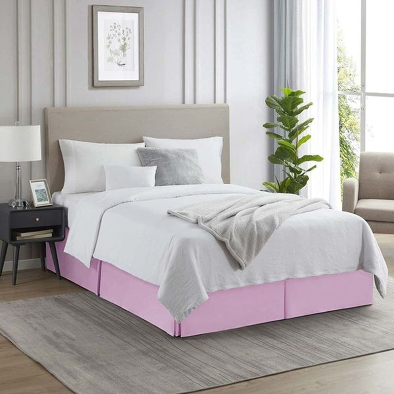 Jupe de lit plissée de luxe de 14 po, Lilas, Très grand