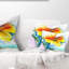 Coussin lombaire peint à la main floral marguerites
