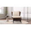 Chaise rembourrée avec repose-pieds