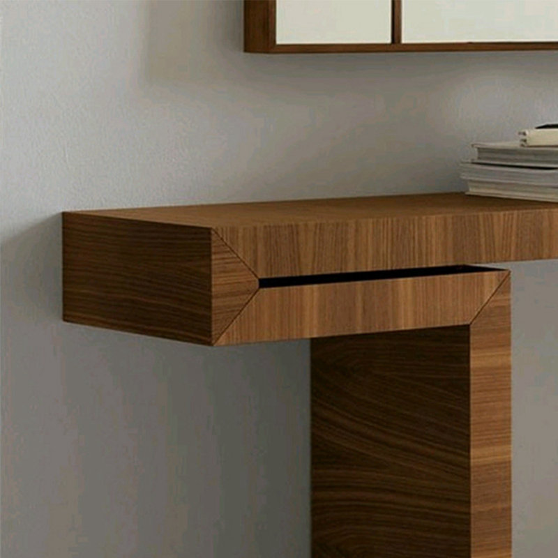 Console moderne de style italien minimaliste, H 29,5 po x l 47,2 po x P 13,7 po, Noir