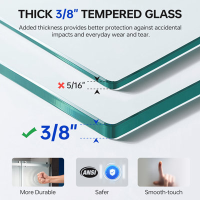 44"- 48" W x 76" H Single Sliding Frameless Shower Door with 3/8"(10mm) Explosion-Proof Clear Tempered Glass, Stainless Steel Accessories