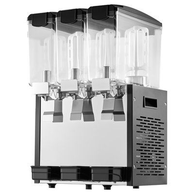 Distributeur de boissons commerciales 3 réservoirs 10 L / 10,6 pte par réservoir, distributeur de jus en acier inoxydable, machine à boissons glacées et à thé avec température de refroidissement de 45 54 à 54 ℉, pour les boissons froides