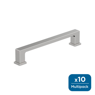 Bridgeport 5-1/16 inch (128mm) Center-to-Center Polished Chrome Cabinet Pull - 10 Pack