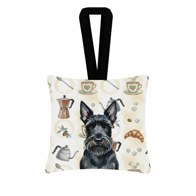 Ornement carré en tissu Scottish Terrier, Terrier écossais