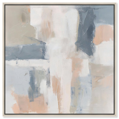 «Slate and Rose Palette I», reproduction d'art sur toile par Art Remedy, cadre argenté, 12 x 12