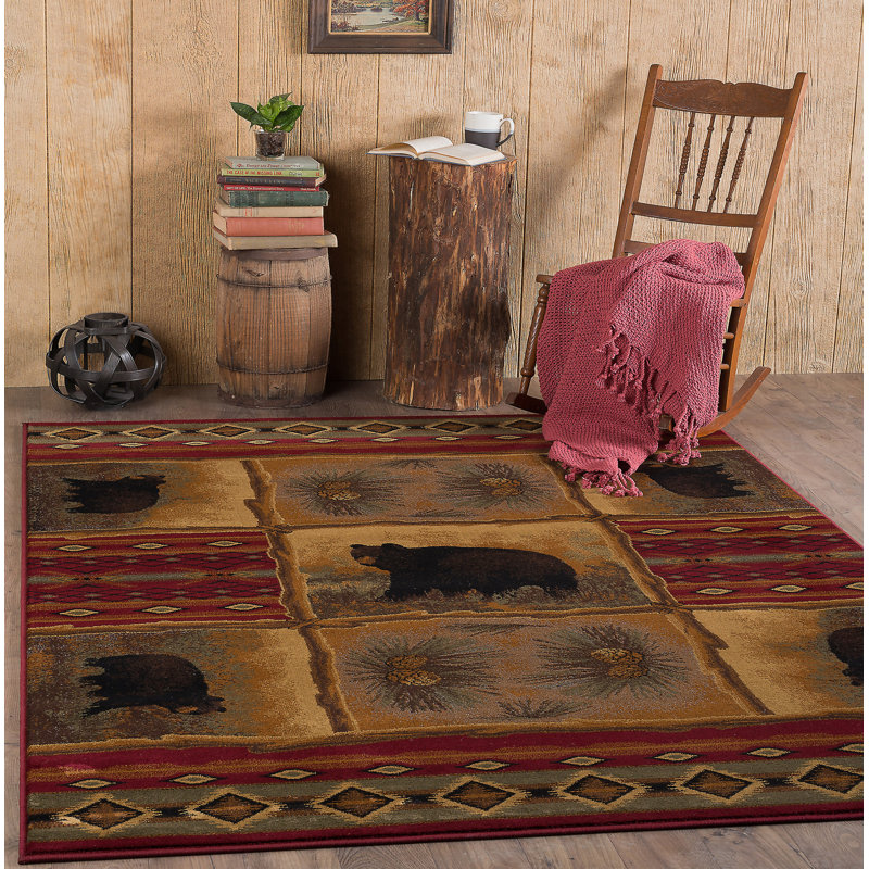 Tapis d'intérieur Alers Bear, Rectangle 5 pi 3 po x 7 pi 3 po