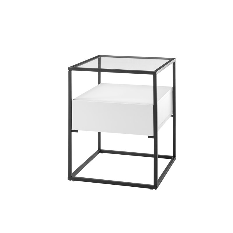 Frame End Table, White