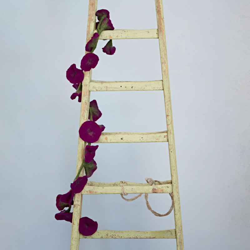 Felt Flower Garland, Purple
