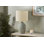 Éclairage, lampe de table, h 18 po, céramique, abat-jour, contemporain, moderne