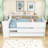 Twin Daybed with Twin Trundle, Side Desk, Shelves and Charging Ports