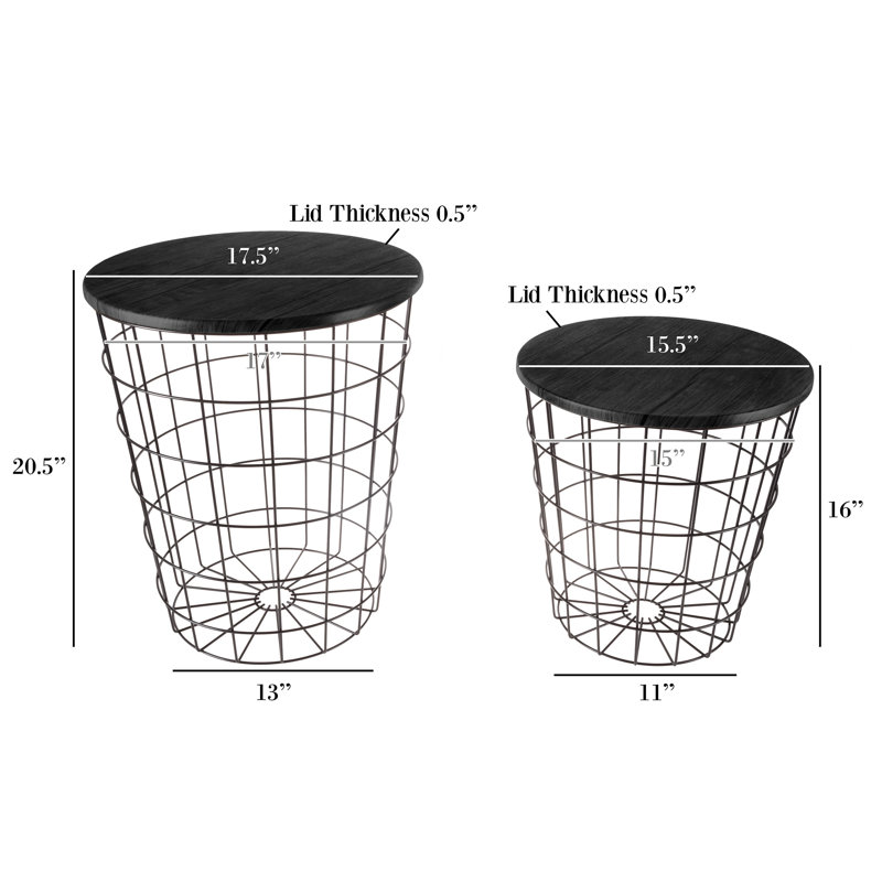 Frame Nesting Tables, Black