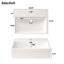 Meuble-lavabo moderne 20,28 po avec lavabo en céramique, structure en bois massif et tiroir-115672130