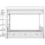Lit superposé blanc double avec composants de rangement: escalier, table, 3 tiroirs - et commodités efficaces: chevet conçu par l'utilisateur-2034579266