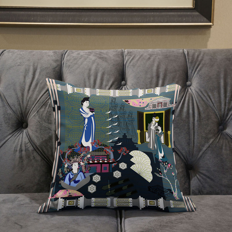 Reversible Throw Pillow, 16" x 16" 