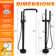 Single Handle Floor Mounted Freestanding Tub Filler with Brass Two-Function Handshower and Diverter