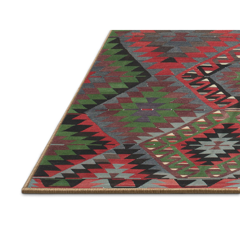 Tapis rouge à motif sud-ouest, Rectangle 6 pi x 9 pi