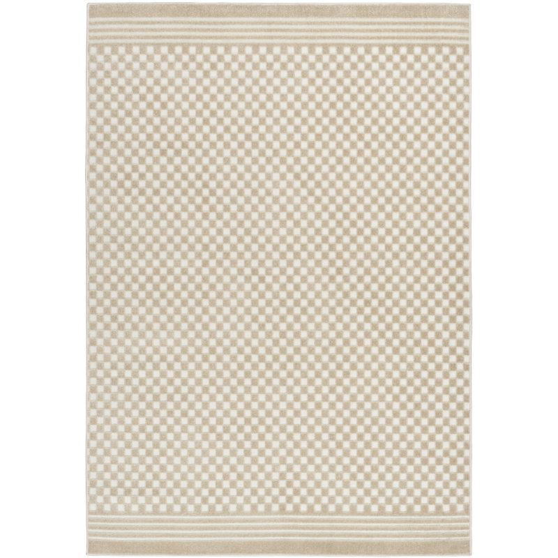 Tapis beige moderne sans souci Latitude Run®, Rectangle 6 pi 7 po x 9 pi 2 po