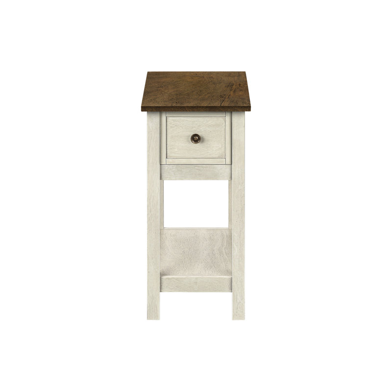 Table d'appoint, Plateau espresso / base blanche
