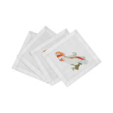 Cockatoo Hemstitch Cocktail 6" Linen/Cotton Napkin