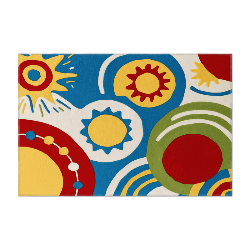 Spunky Spin Indoor And Outdoor Area Rug, Rectangle 2' x 3'