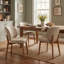 Chaise de salle à manger rembourrée de 20,1 po de largeur, fauteuil d'appoint à dossier haut, fauteuil sans accoudoirs avec pieds en bois massif pour salle à manger, meuble-lavabo de bureau, kaki, simple-1023649125-1024457917