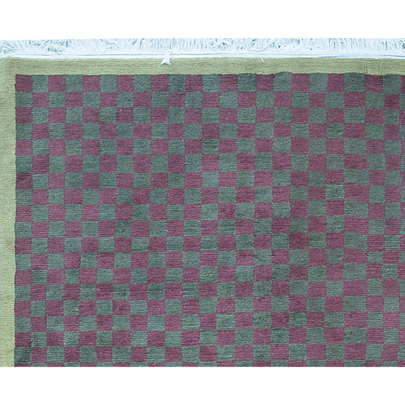 Tibetan Wool Checkered Area Rug