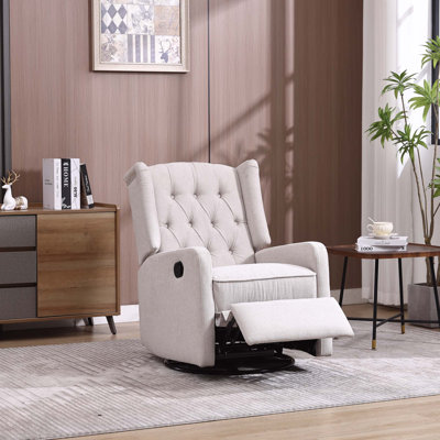 Chaise berçante inclinable, chaise berçante pivotante à 360 degrés, fauteuil oscillant