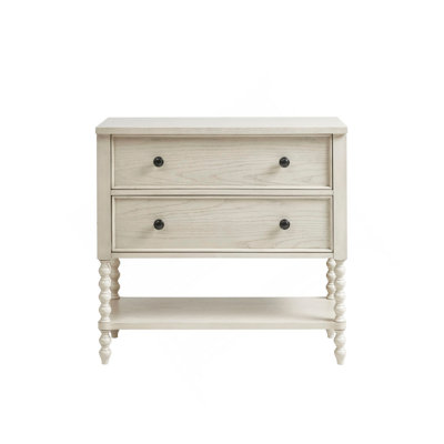 2 Drawer Accent Chest Antique Cream